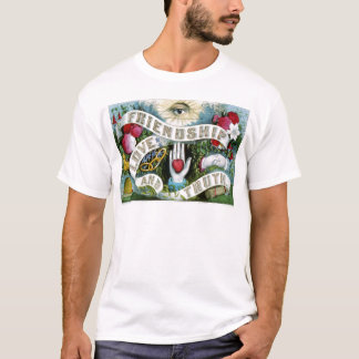 Camiseta Amizade, amor, e verdade