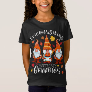 Camiseta Amizade Com Meus Gnomos Ação de Graças Três G