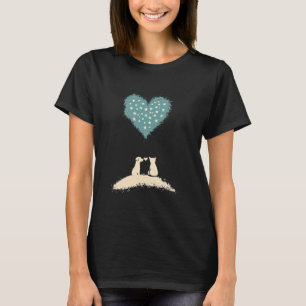 Camiseta Amizade de Cachorro e Gato Sob Animais de Estimaçã
