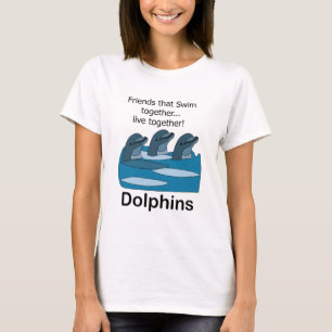 Camiseta Amizade de Mamíferos Marinhos Golfinhos