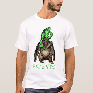 Camiseta Amizade De Sapos E Macacos