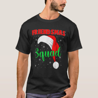 Camiseta Amizade Esquadra Legal Santa Hat Correspondendo Am