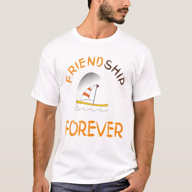 Camiseta Amizade Navio Amigo para sempre Namorada Boyfrien (Frente)