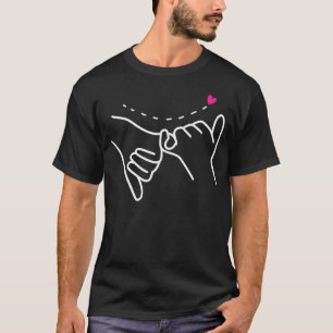 Camiseta Amizade Pinky Swear Eid Heart Bff Amigos 1550