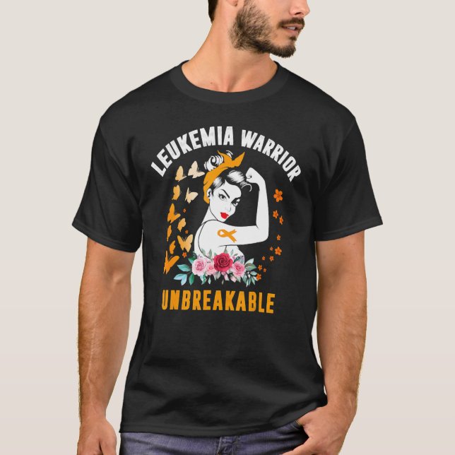 Camiseta Aml Leukemia Guerreiro Laranja Inseparável Str (Frente)