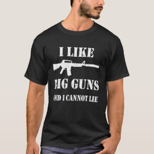 Camiseta Ammo Gun eu gosto de armas grandes dizendo
