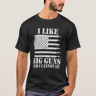 Camiseta Ammo Gun eu gosto de armas grandes dizendo