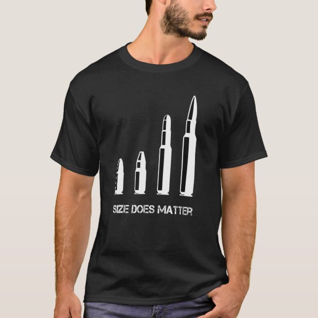 Camiseta Ammo & Gun Size Importa Bullets & Cannon (Frente)