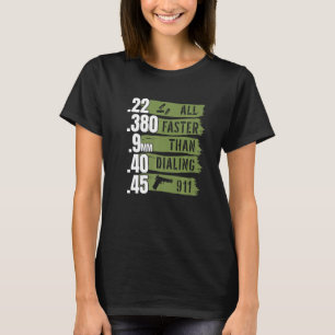 Camiseta Ammo I 22 380 9mm 40 45 Tudo Mais Rápido Que Disca