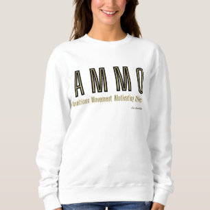 Camiseta Ammo Roupa USA Acronym Sweatshirt de mulher