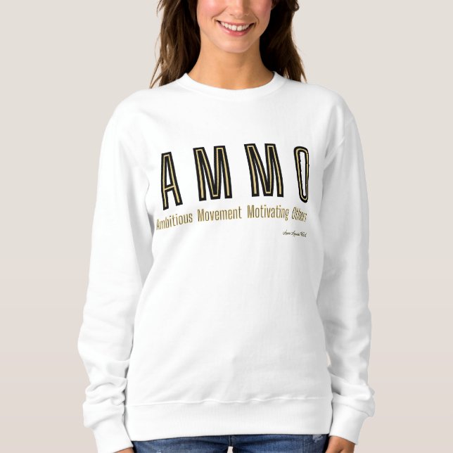 Camiseta Ammo Roupa USA Acronym Sweatshirt de mulher (Frente)