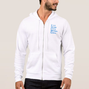 Camiseta Ammo Roupa USA Foco Acrônimo Zip Hoodie Masculino