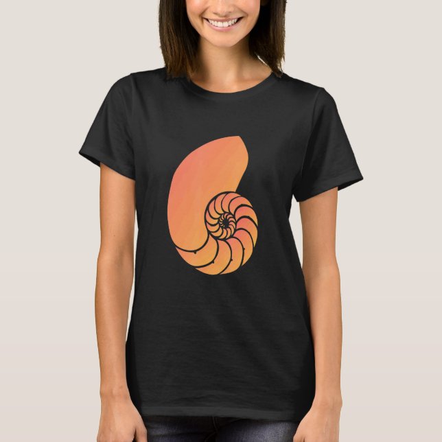 Camiseta Ammonite Cephalopota Design fóssil (Frente)