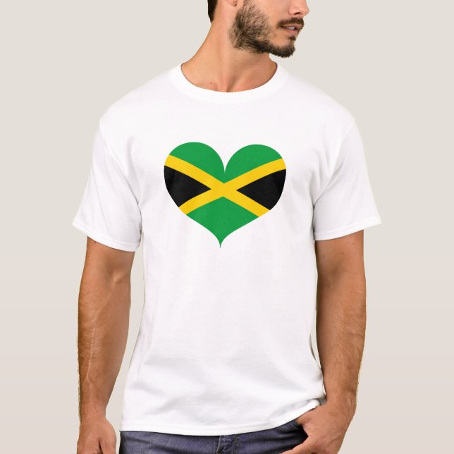 Camiseta Amo a bandeira da Jamaica (Frente)