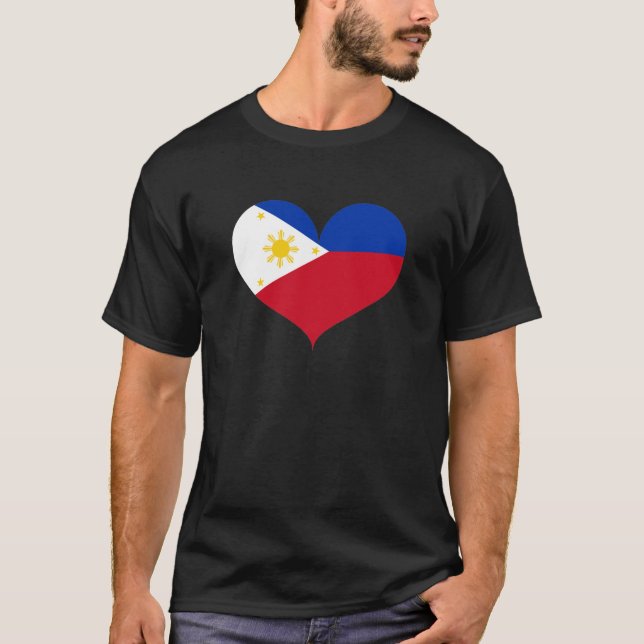 Camiseta Amo a bandeira das Filipinas (Frente)
