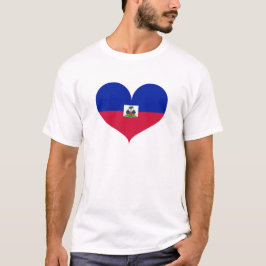 Camiseta Amo a bandeira do Haiti