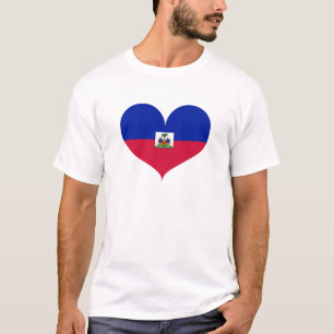 Camiseta Amo a bandeira do Haiti