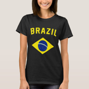 Camiseta Amo a bandeira minimalista brasileira 1