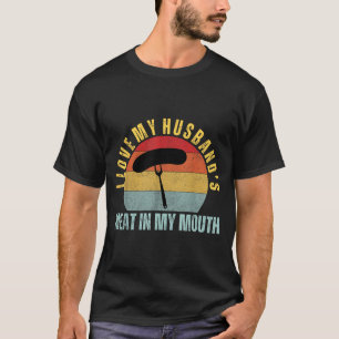 Camiseta Amo a carne dos maridos na boca humor engraçado ch