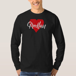 Camiseta Amo A Gredlan Primer Nombre Yo Corazón