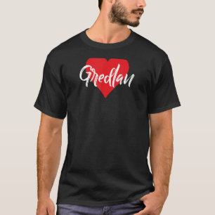 Camiseta Amo A Gredlan Primer Nombre Yo Corazón