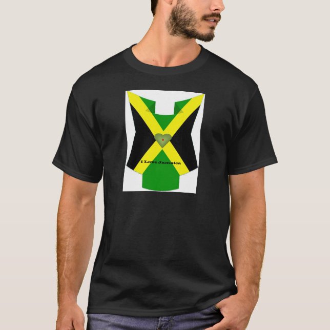 Camiseta Amo a Jamaica Ter um belo dia e uma noite melhor (Frente)