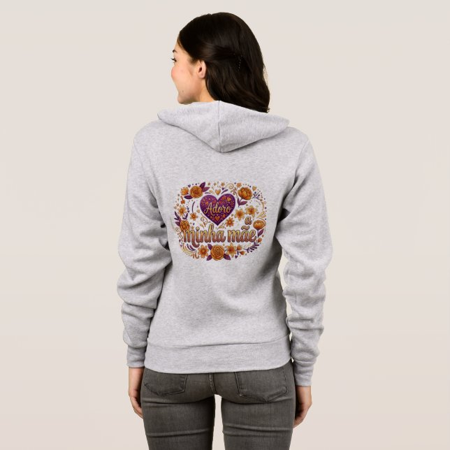 Camiseta Amo a minha mãe, (Parte Traseira Completa)