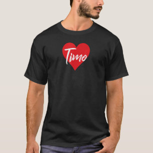 Camiseta Amo A Timo Primer Nombre Yo Corazón
