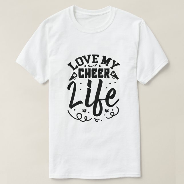 Camiseta Amo a Vida de Cheer (Frente do Design)