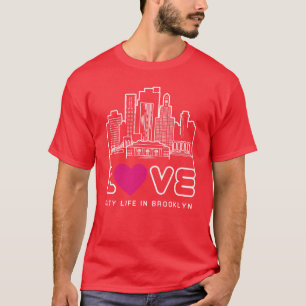 Camiseta Amo a vida urbana em Brooklyn garota