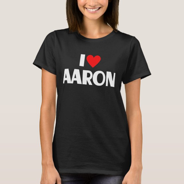 Camiseta Amo Aaron I Heart Aaron (Frente)