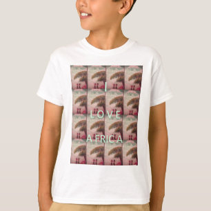 Camiseta Amo África - Padrão paisagístico cultural