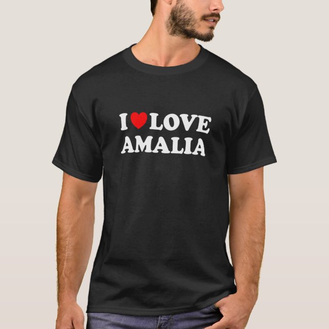 Camiseta Amo Amalia I Heart Amalia (Frente)