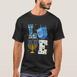 Camiseta Amo as Decorações de Chanucá Bonito Dreidel Men