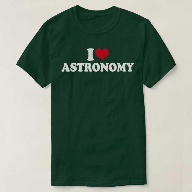 Camiseta Amo Astronomia Sistema Solar e Espaço (Frente do Design)