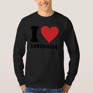 Camiseta Amo Austrália I Heart Austrália Family Viagem A