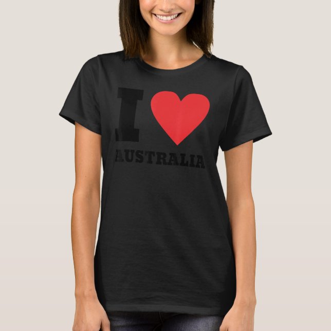 Camiseta Amo Austrália I Heart Austrália Family Viagem A (Frente)
