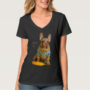 Camiseta Amo Bulldog Francês Frenchie Mãe Pai Cachorro Filh