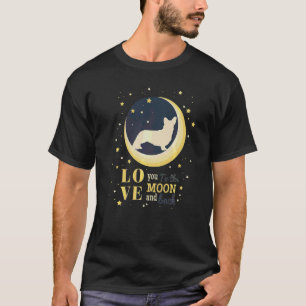 Camiseta Amo Cardigan Welsh Corgi Até a Lua