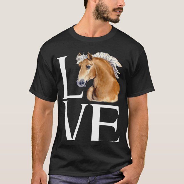 Camiseta Amo Cavalo Haflinger Bonito (Frente)