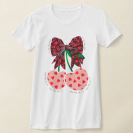 Camiseta Amo cereja muito fruta engraçado