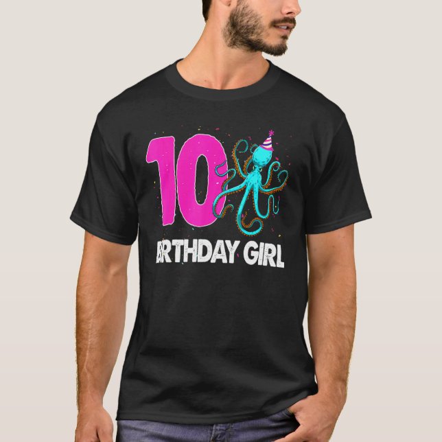 Camiseta Amo De Aniversário 10 Octopus (Frente)