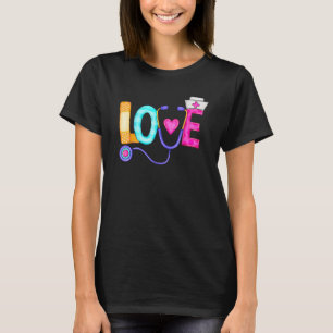 Camiseta Amo Dia dos Namorados Enfermeira Médico CNA EMT En