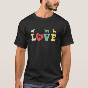 Camiseta Amo Doberman Pinscher Cachorro
