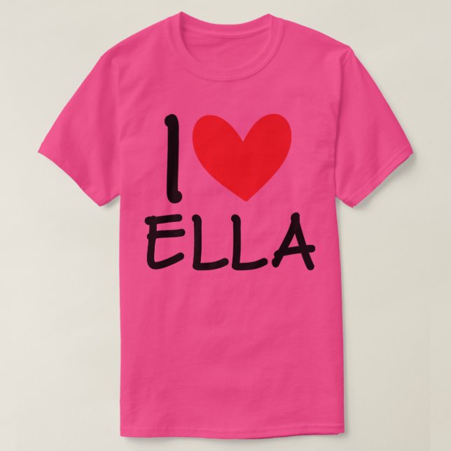 Camiseta Amo Ella Name Personalizado Mulher Bff Frien (Frente do Design)