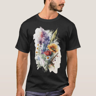Camiseta amo flores menino