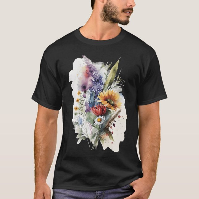 Camiseta amo flores menino (Frente)