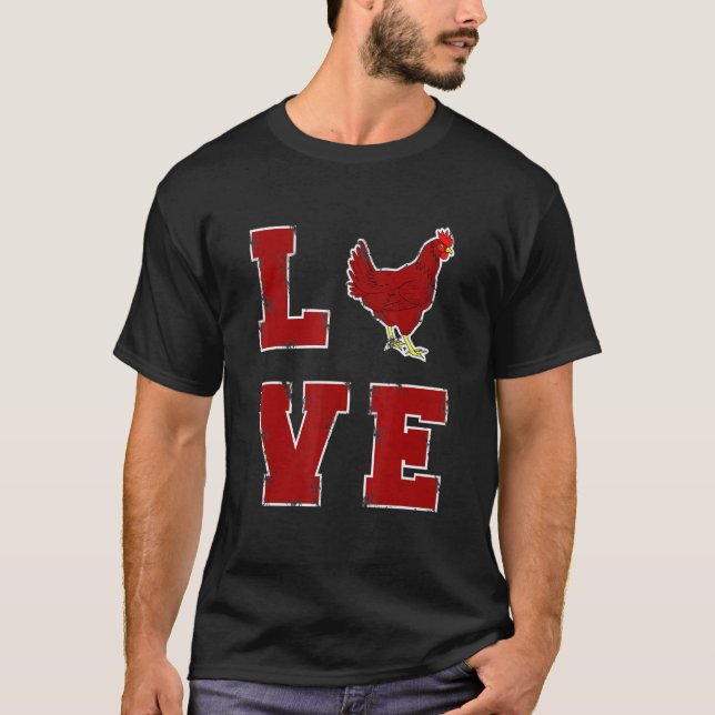 Camiseta Amo Frangos Frango Frango Para Amantes de Frango (Frente)