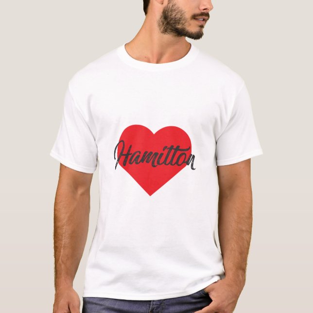 Camiseta Amo Hamilton - Bermudas (Frente)