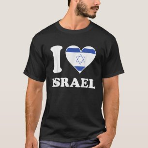 Camiseta Amo Israel Flag Heart Shirt